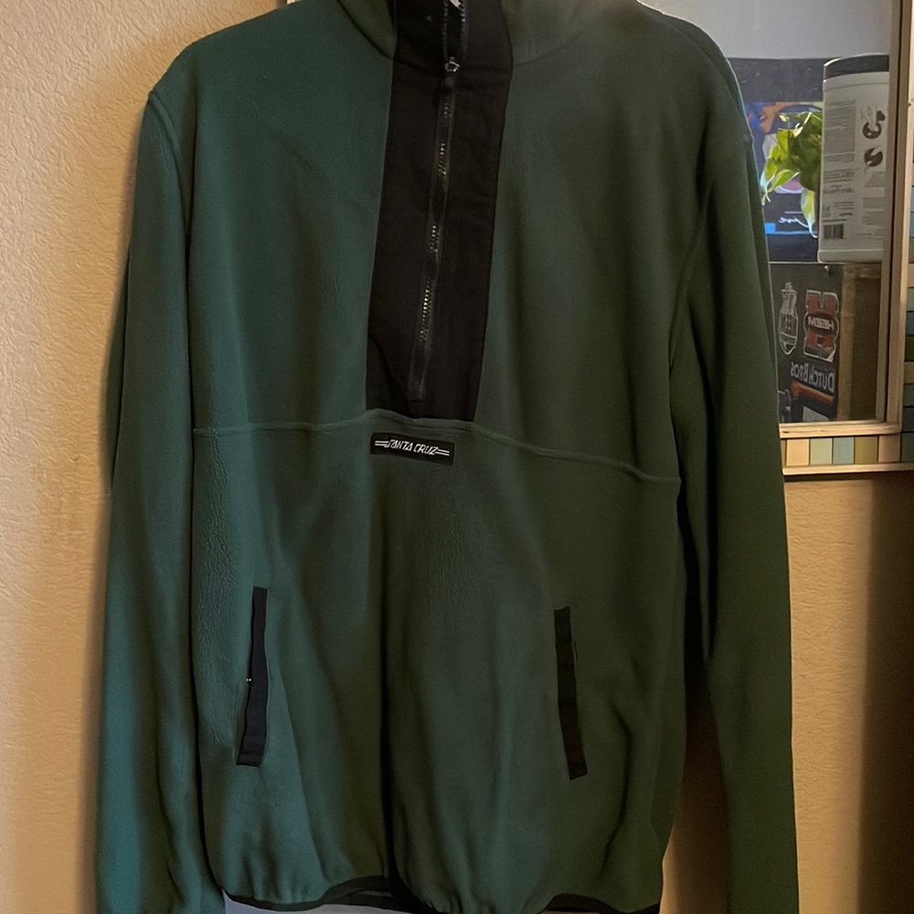 Green Santa Cruz Zip-Up Crewneck